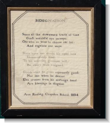 RARE CROYDON QUAKER SCHOOL by Ann Rosling 1834