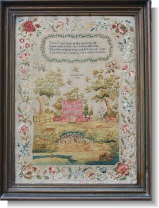 MARY PENNEY 1829 STUNNING SAMPLER